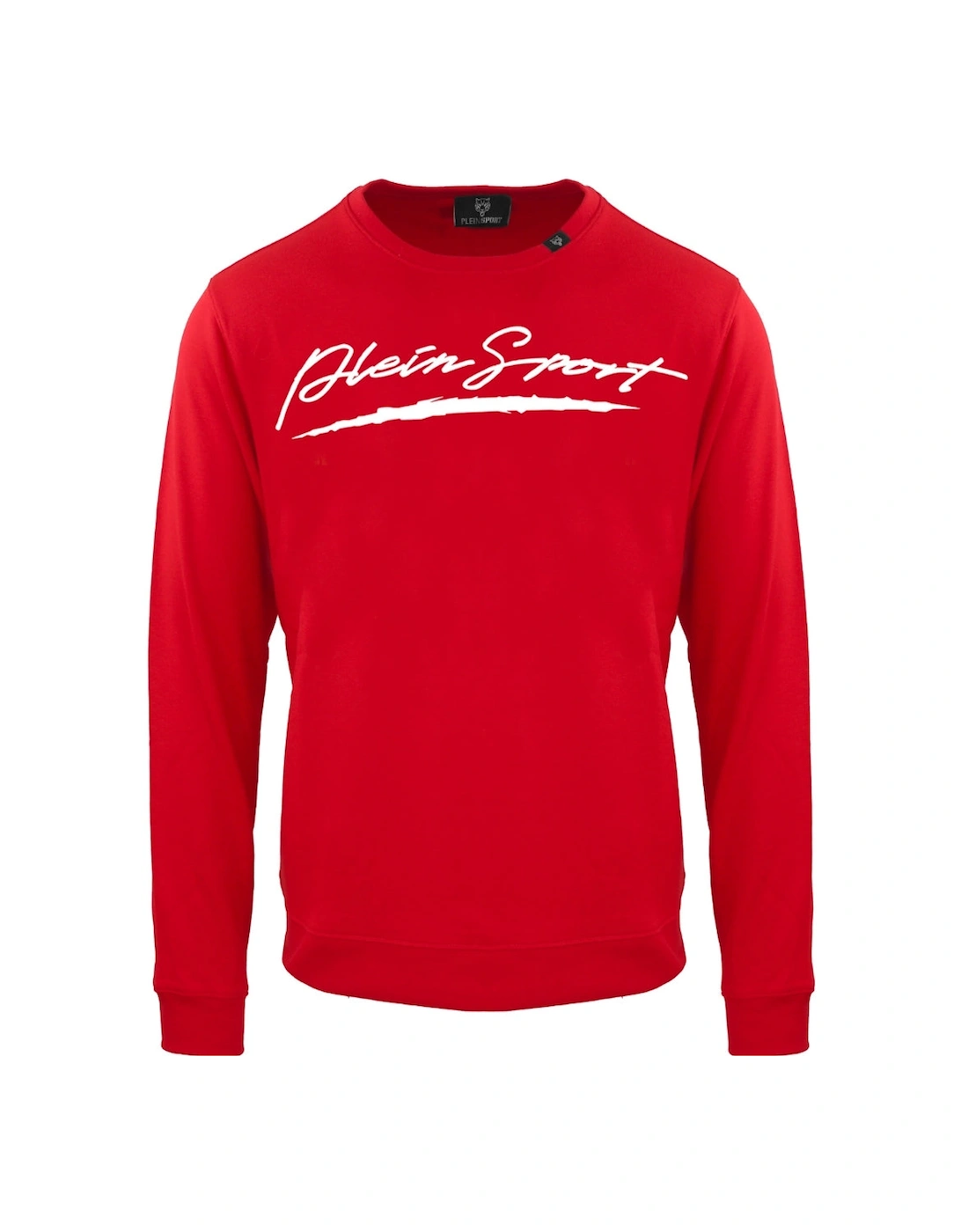 Men's Plein Sport Large Signature Logo Red Sweatshirt - Size: 42