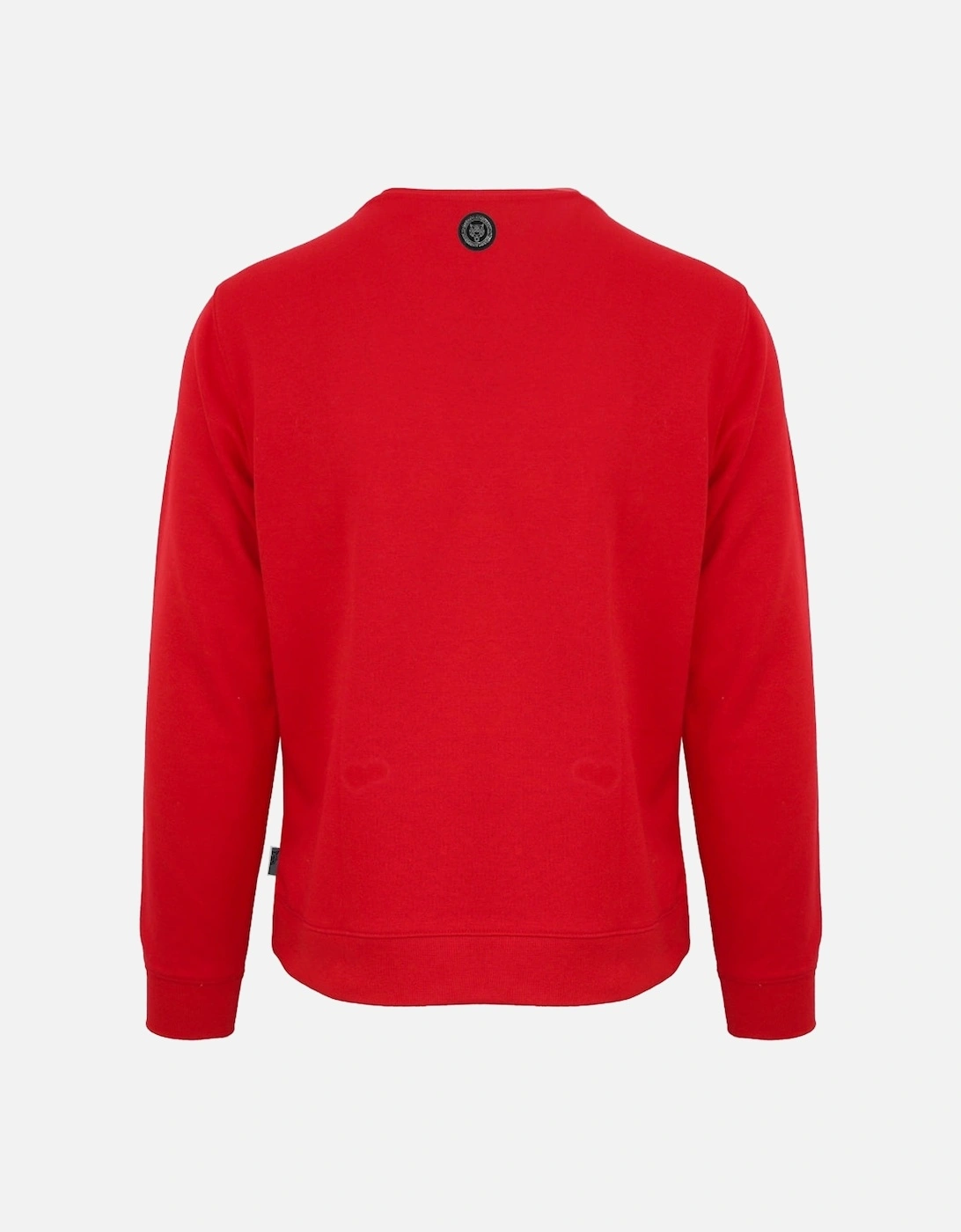 Plein Sport Large Signature Logo Red Sweatshirt