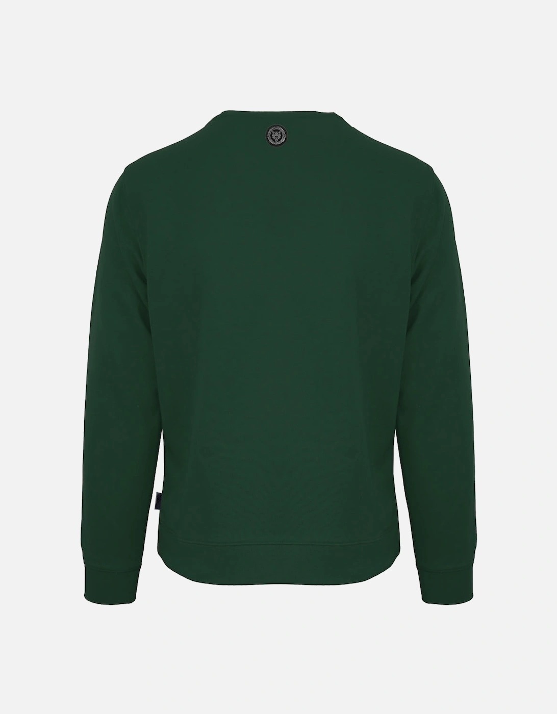 Plein Sport Large Underlined Brand Logo Green Sweatshirt