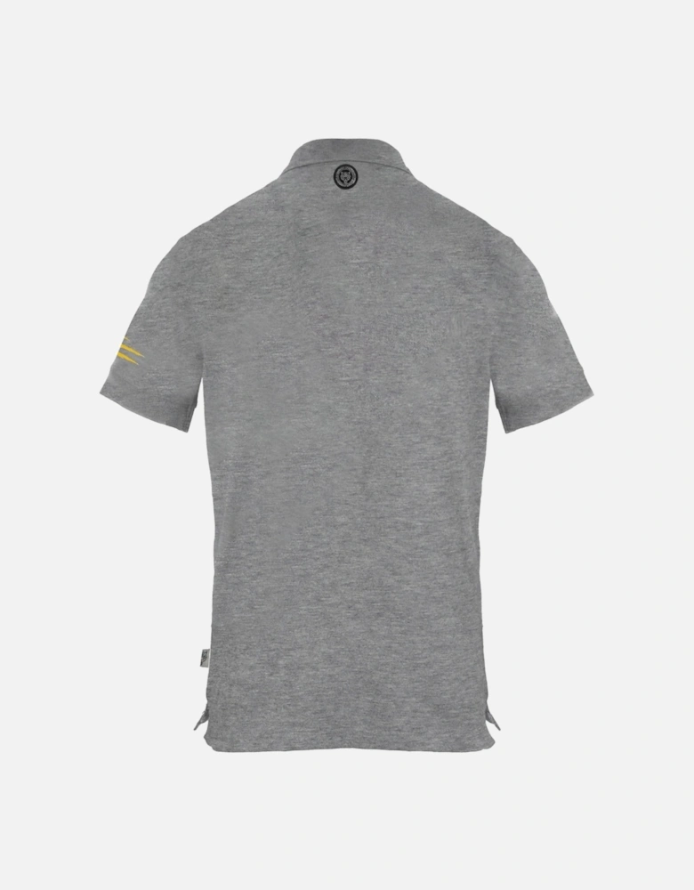 Plein Sport Small Tiger Scratch Logo Grey Polo Shirt