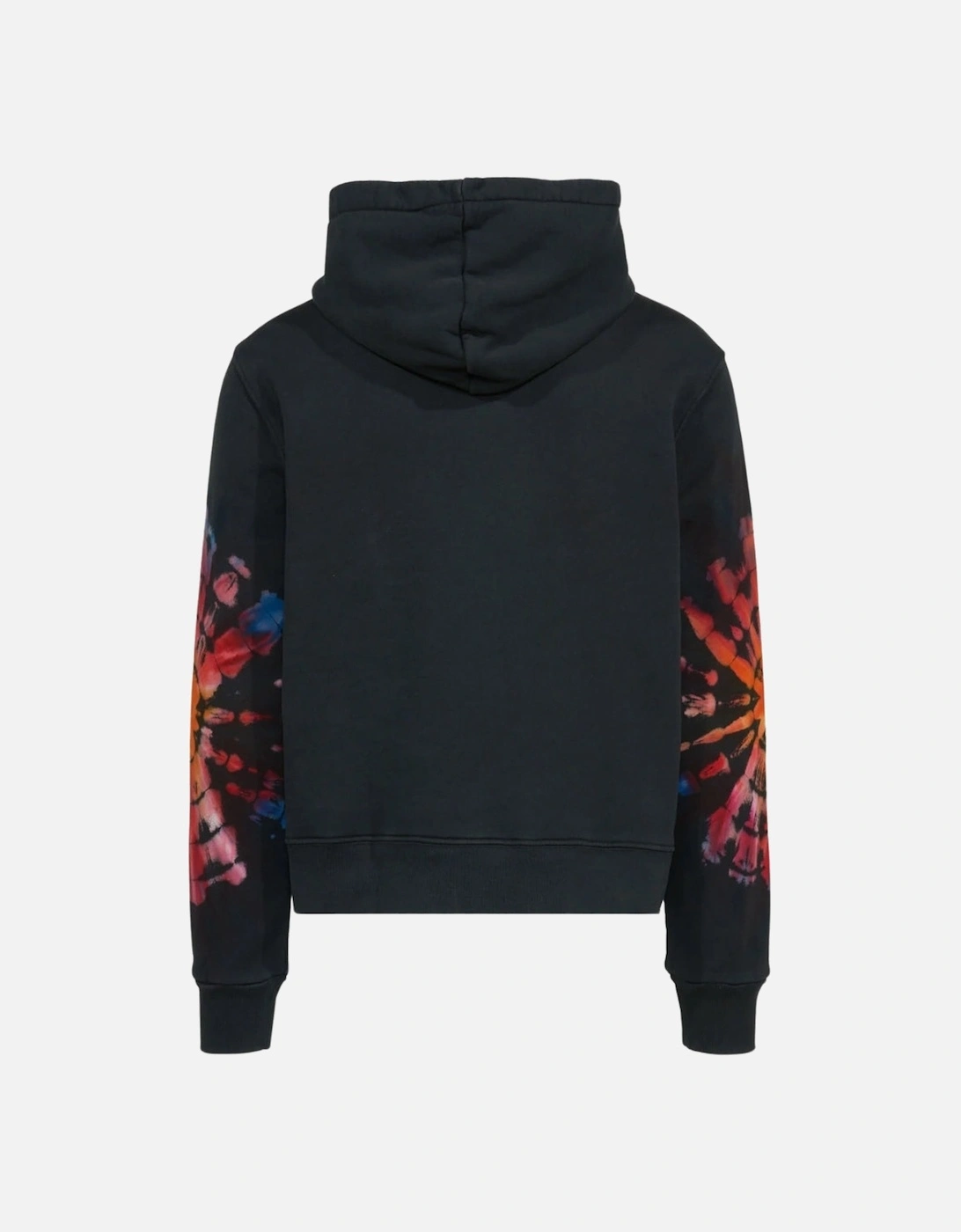 Spot Tie Dye Sleeves Black Hoodie