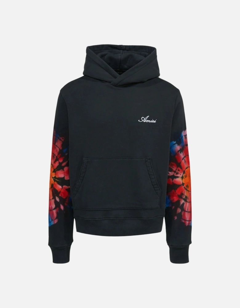 Spot Tie Dye Sleeves Black Hoodie