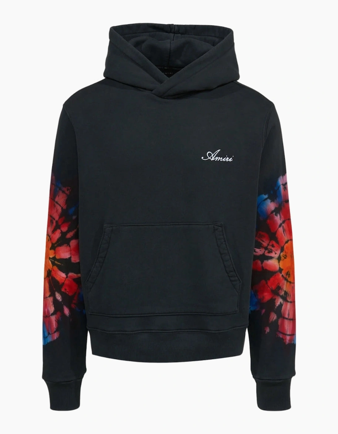 Amiri Men's Black Spot Tie Dye Sleeves Hoodie - Size: 38