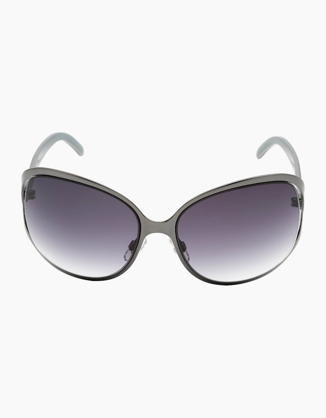 Women's Calvin Klein Grey Oval Lensed Black Sunglasses - Size: ONE size