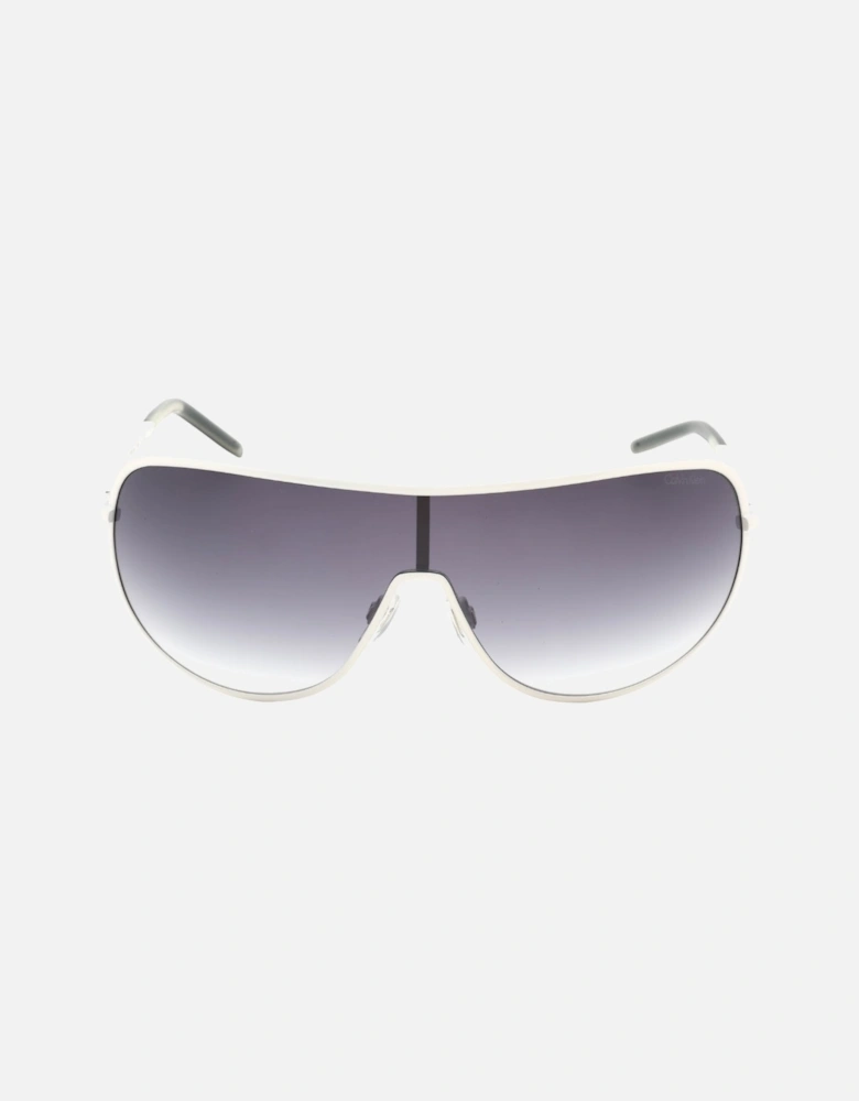 Grey Gradient  White Sunglasses