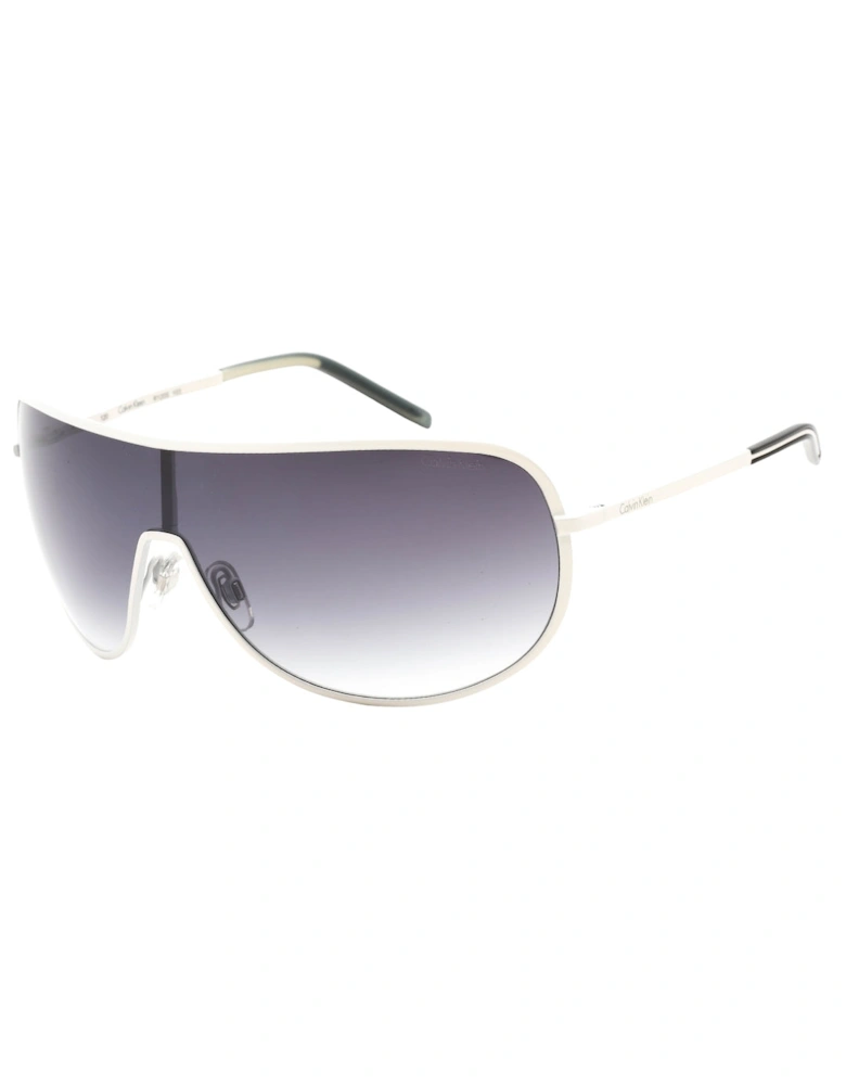 Grey Gradient  White Sunglasses