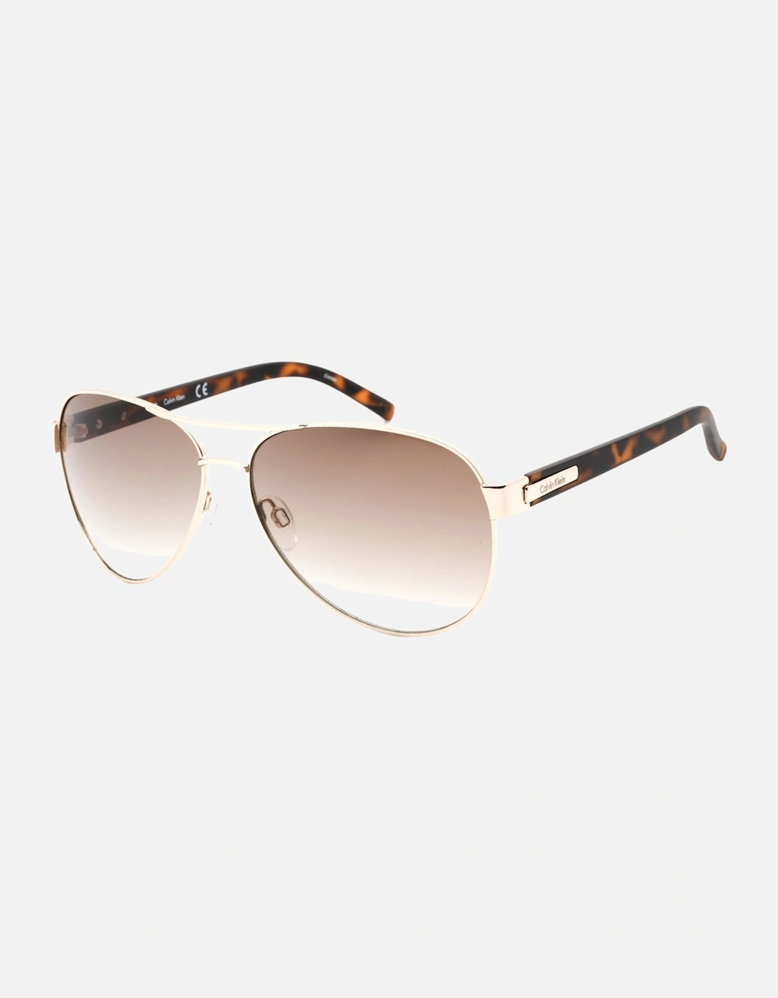 Brown Gradient Gold Sunglasses