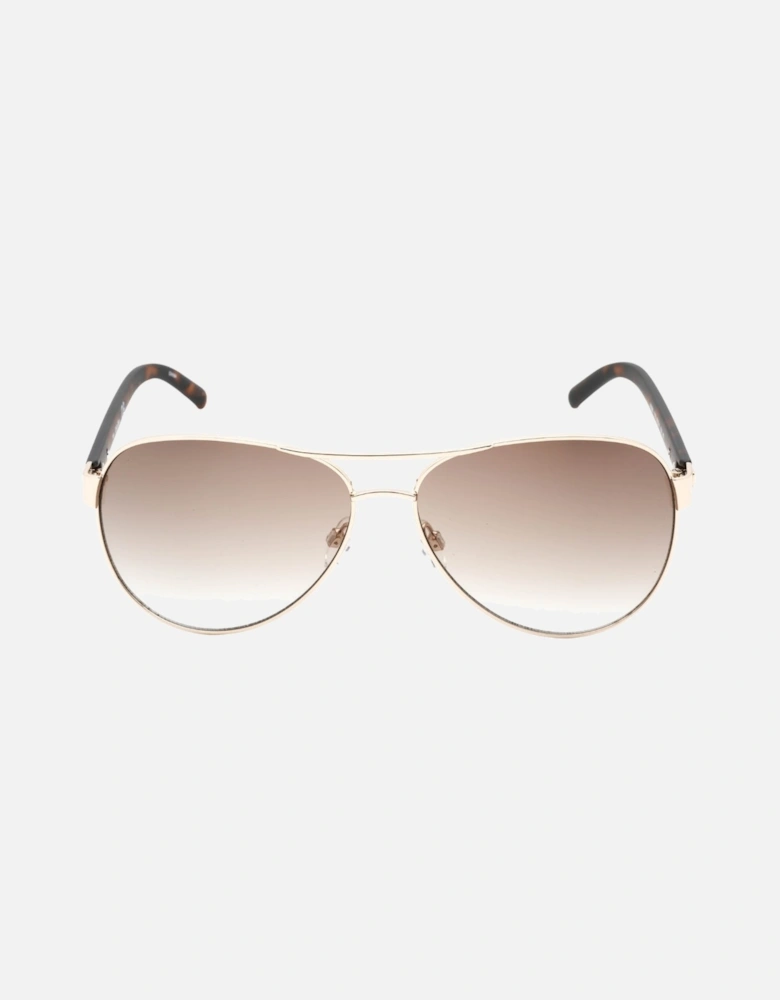 Brown Gradient Gold Sunglasses