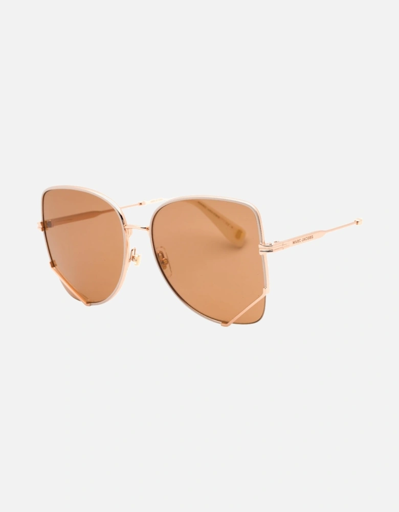 Rose Gold Lensed Rose Gold Framed Sunglasses