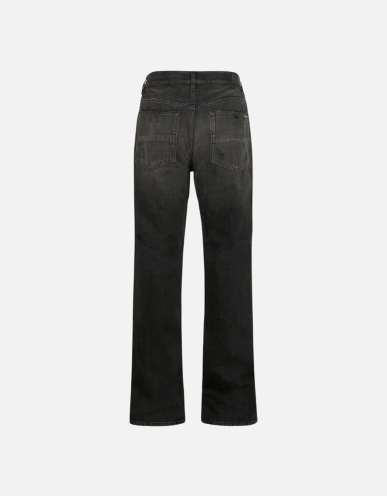 MA Bar Logo Straight Fit Aged Black Denim Jeans