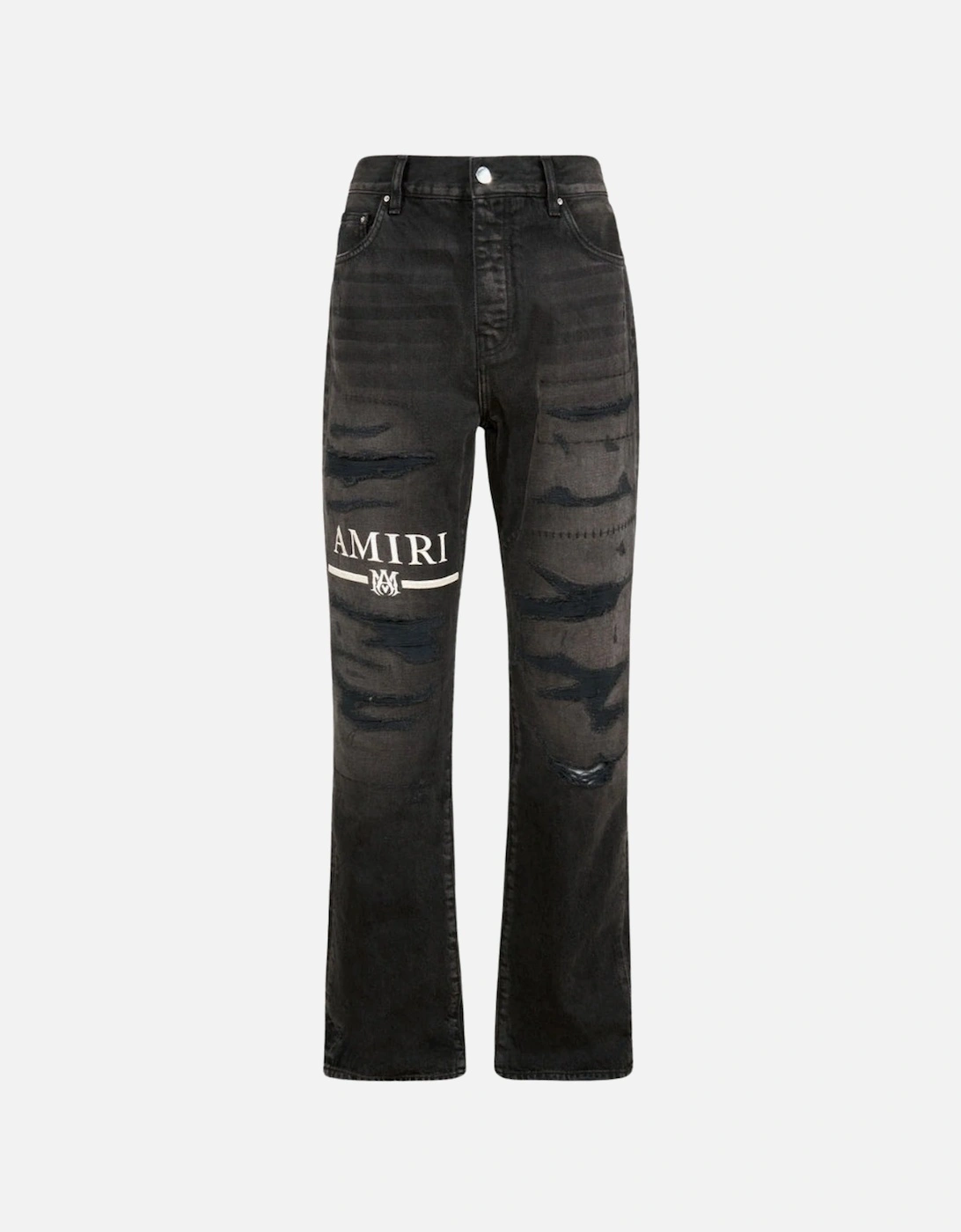 MA Bar Logo Straight Fit Aged Black Denim Jeans, 4 of 3