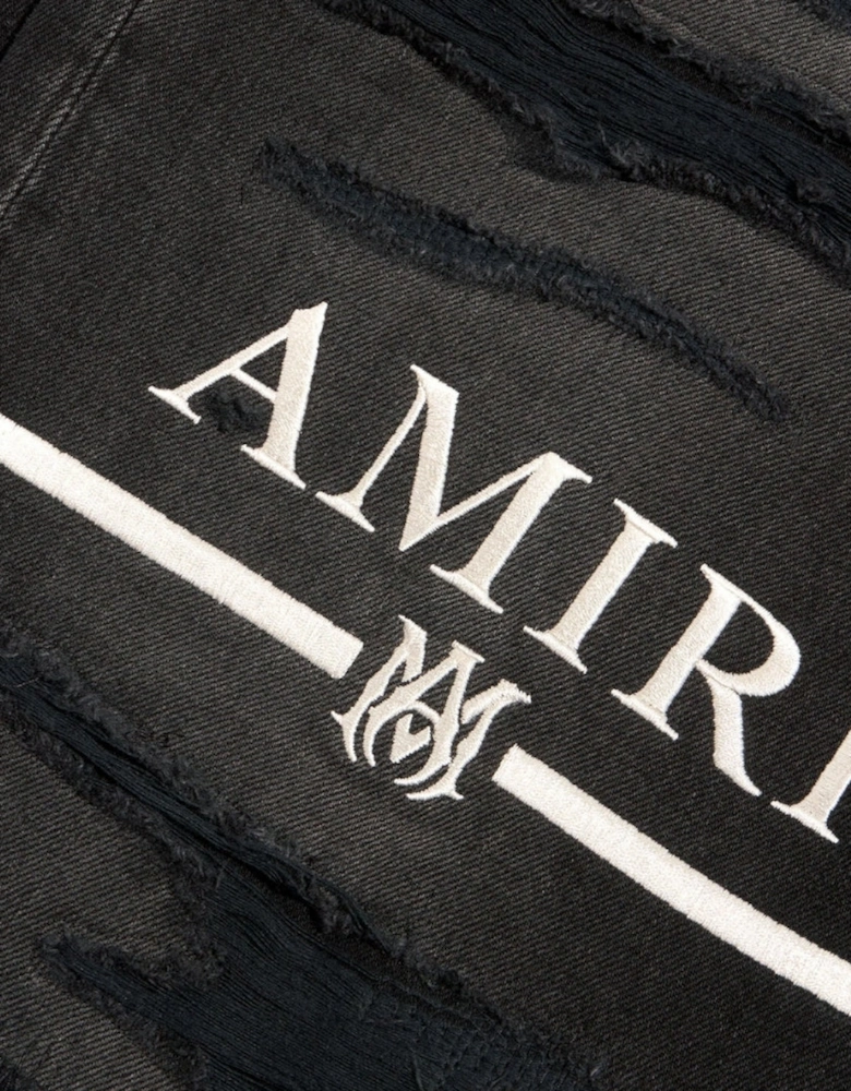 MA Bar Logo Straight Fit Aged Black Denim Jeans