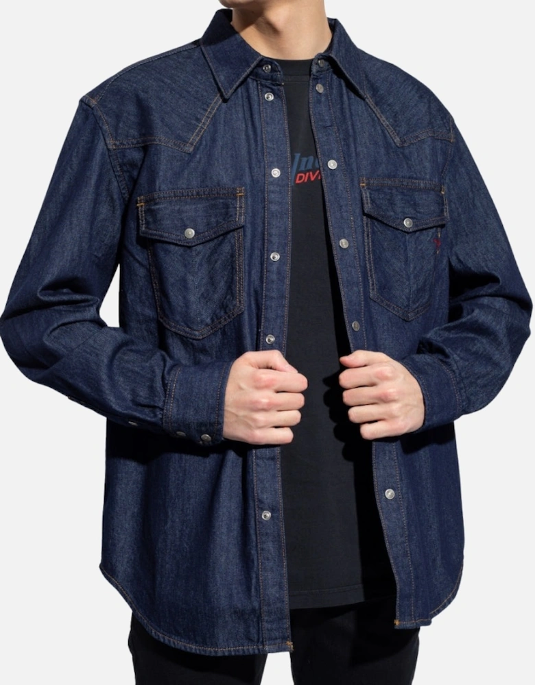 Dark Blue Denim Shirt