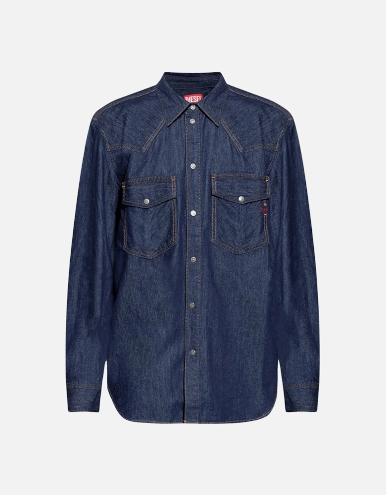 Dark Blue Denim Shirt