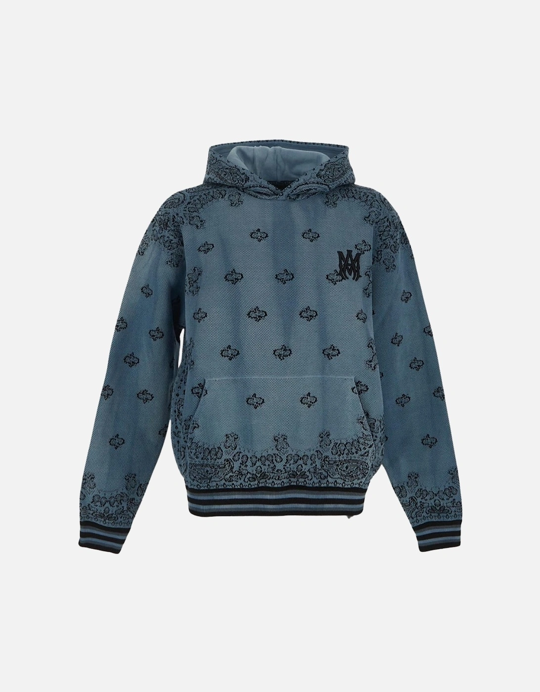 Bandana Basketball Style Blue Hoodie, 4 of 3