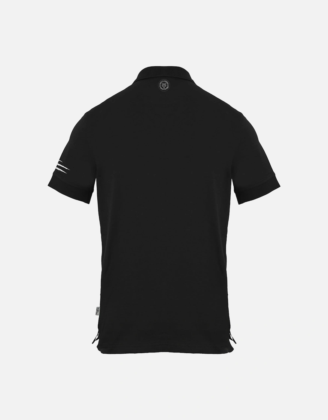 Plein Sport Small Tiger Scratch Logo Black Polo Shirt