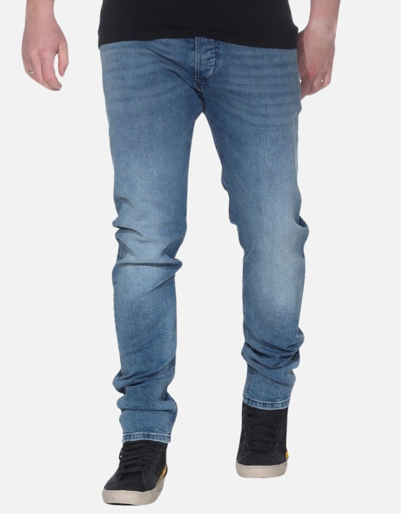 Tepphar-X Skinny Fit Plain Blue Jeans