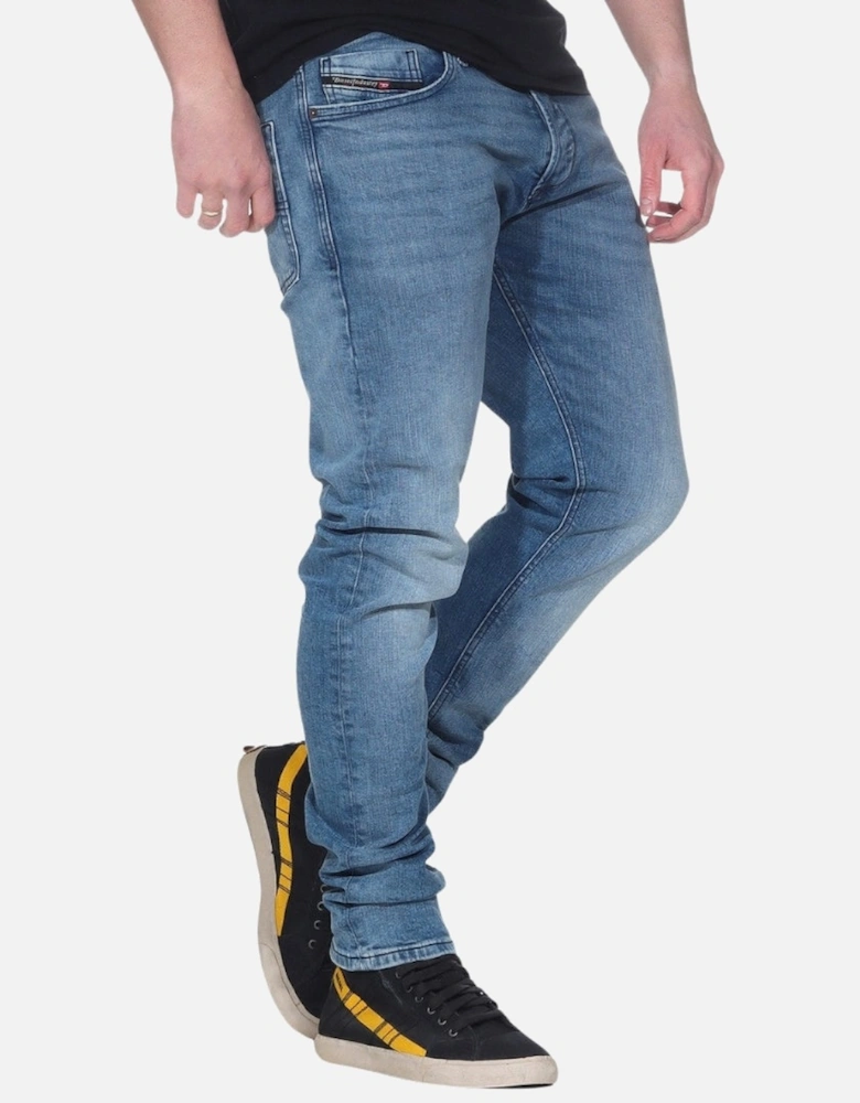 Tepphar-X Skinny Fit Plain Blue Jeans