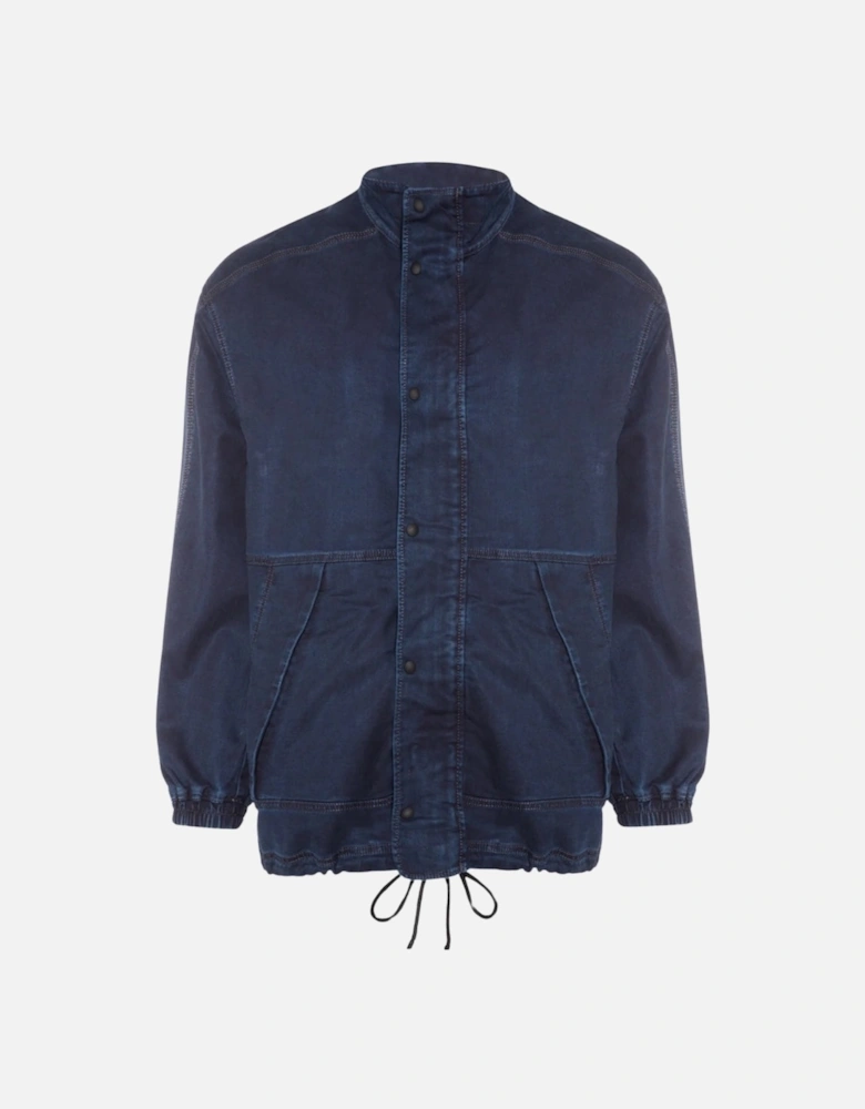 Plain Navy Blue Jogg Jean Denim Jacket