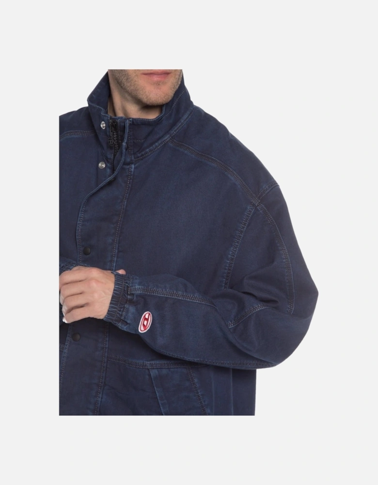 Plain Navy Blue Jogg Jean Denim Jacket