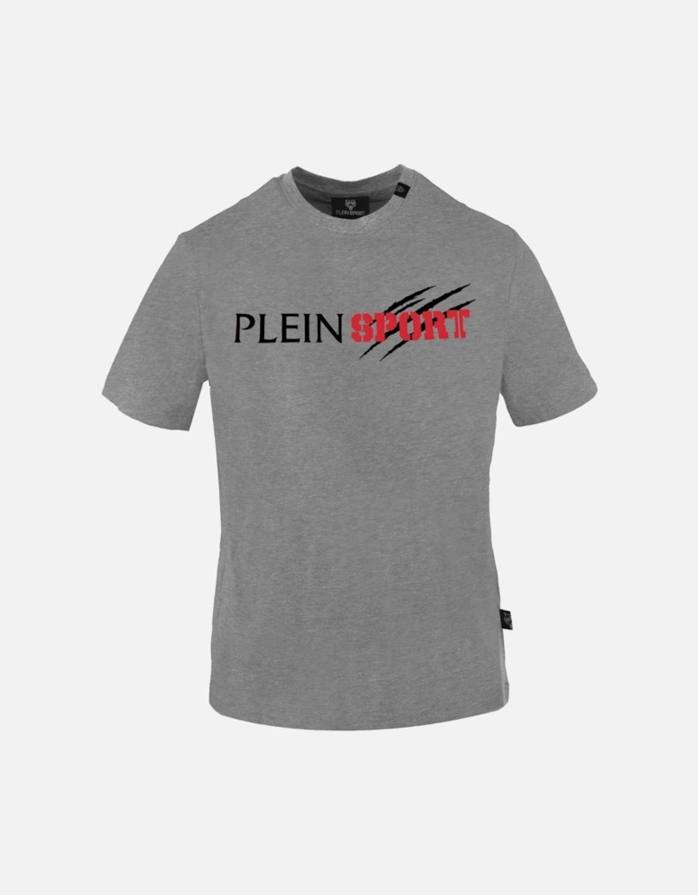 Plein Sport Scratched Logo Grey T-Shirt