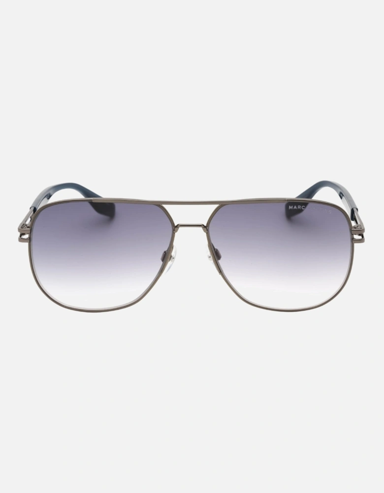 Blue Arms Silver Sunglasses