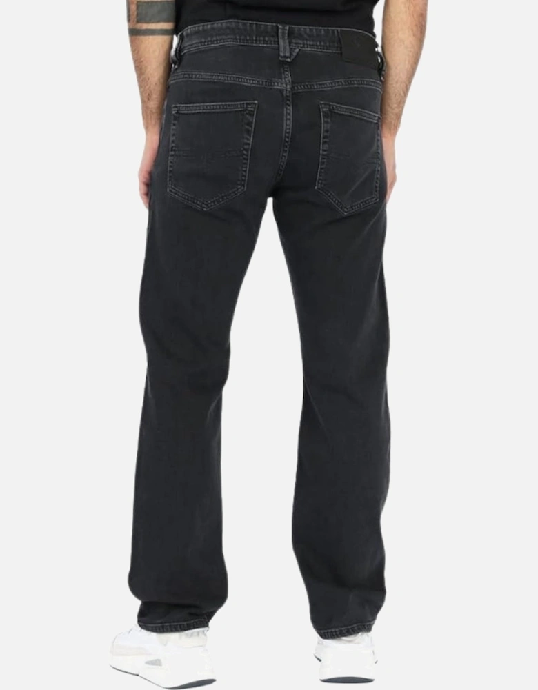 Larkee-X Straight Fit Black Denim Jeans