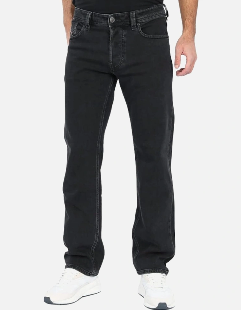 Larkee-X Straight Fit Black Denim Jeans