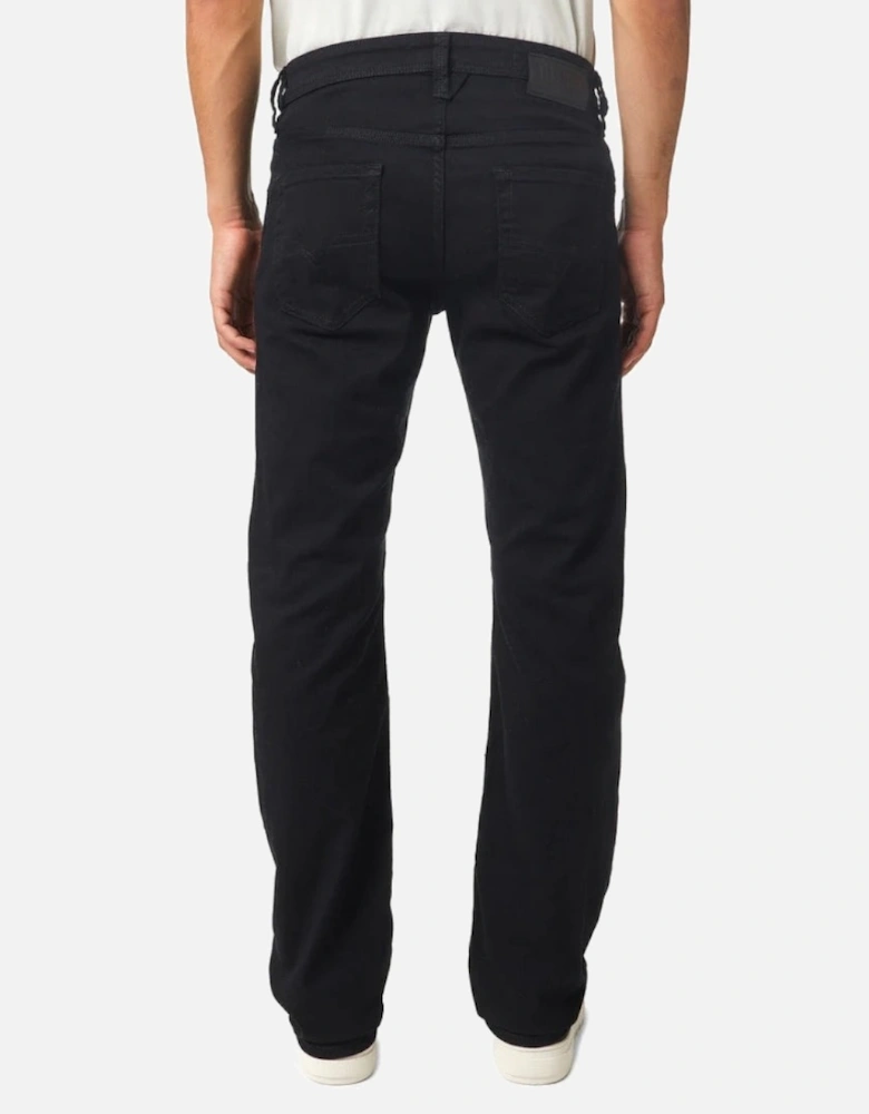 Larkee-X Straight Fit Black Denim Jeans