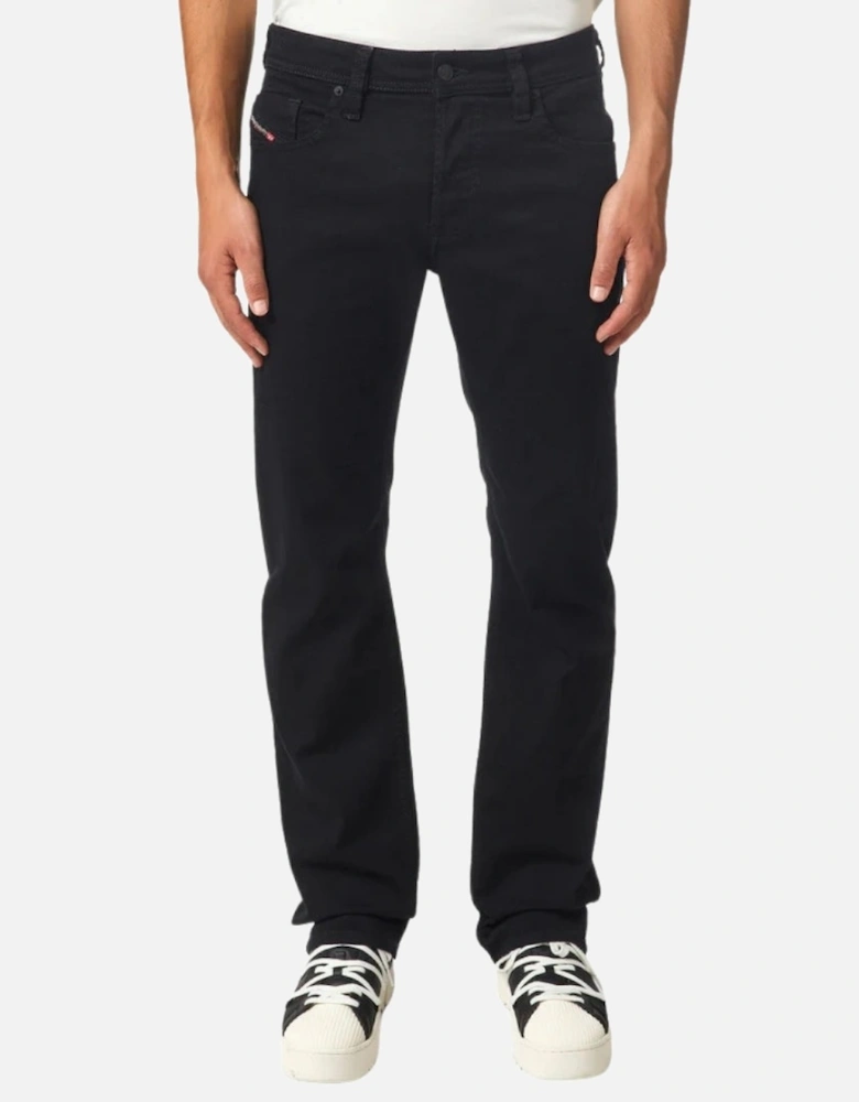 Larkee-X Straight Fit Black Denim Jeans