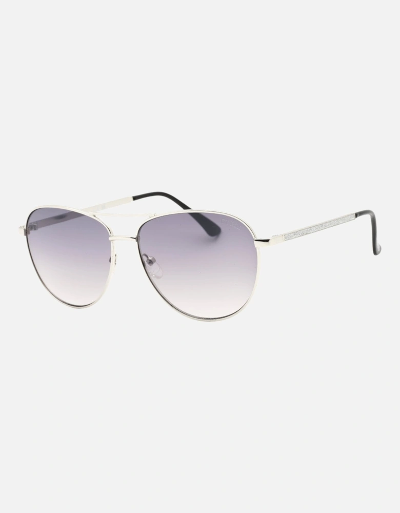 Gradient Smoke Lens Silver Sunglasses