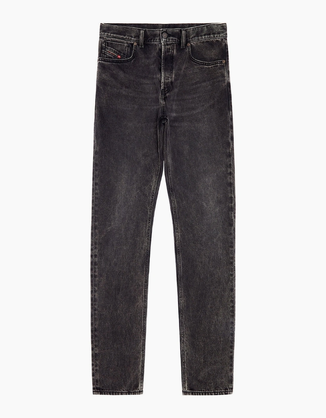 Diesel Men's Blk Gry Denim 1995 Straight Leg Five Pocket Jeans - 30W S - Image 5