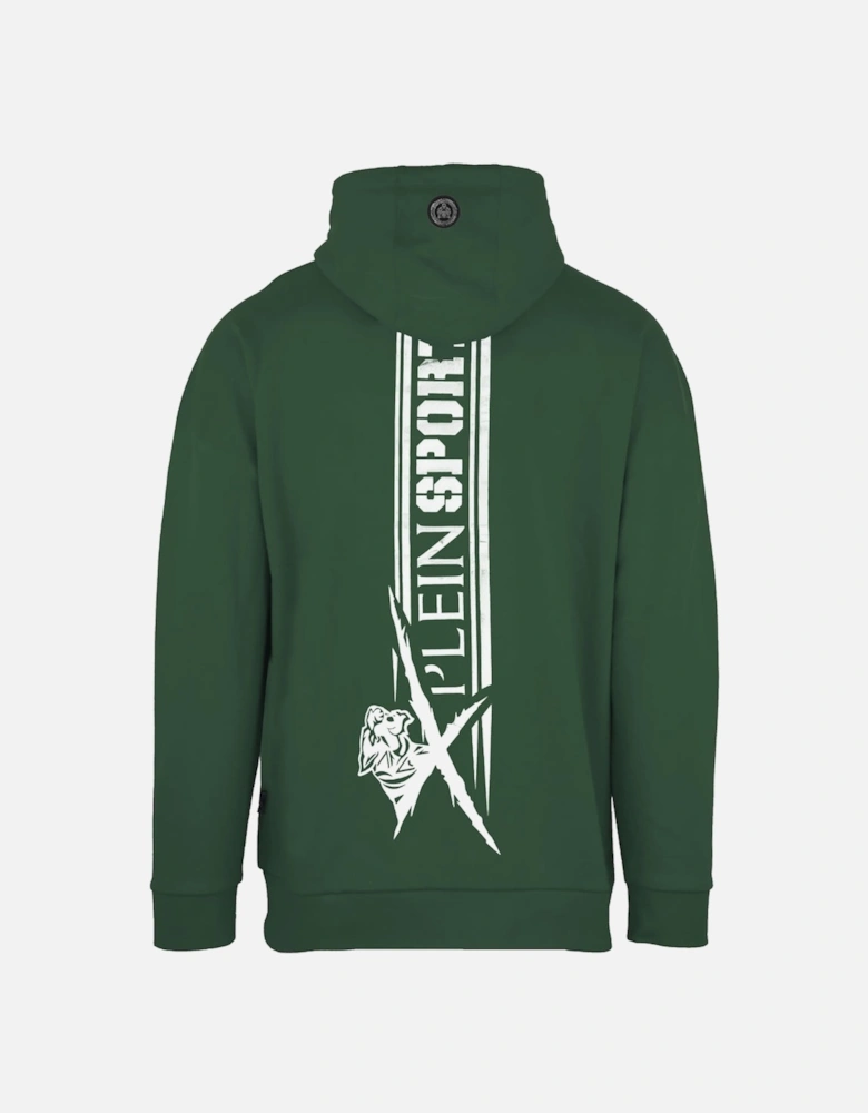 Plein Sport Large Logo On Back Green Hoodie