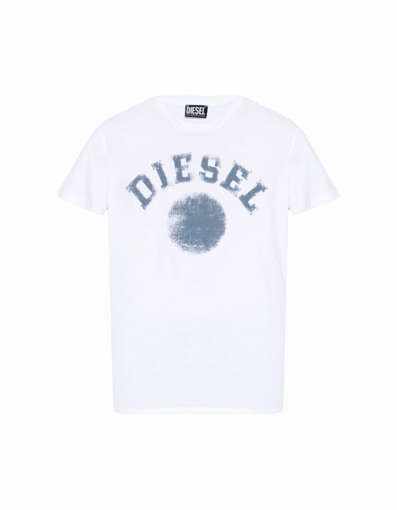 Destroyed Dot Design White T-Shirt