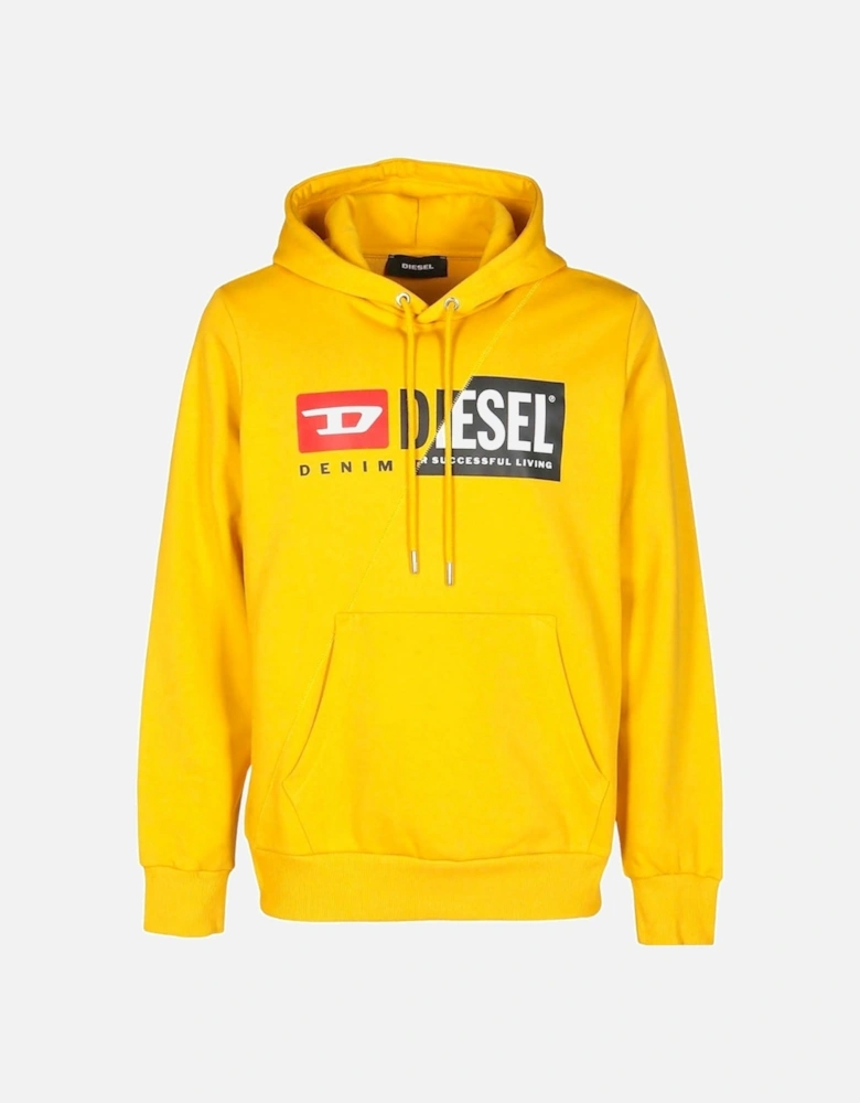 Denim Division Split Logo Yellow Hoodie