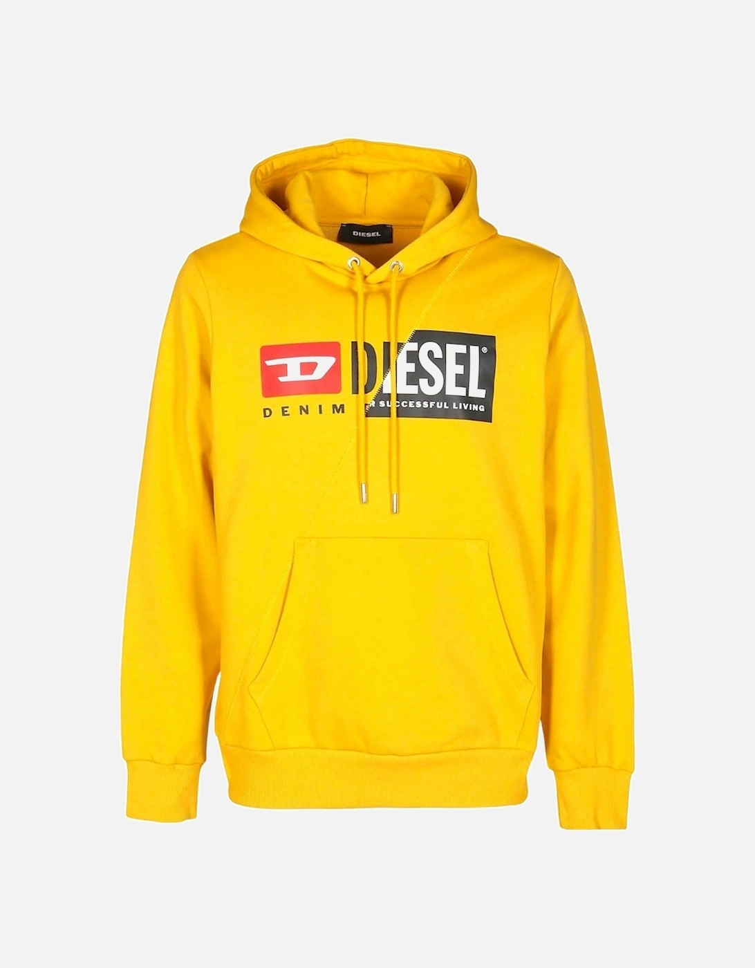 Denim Division Split Logo Yellow Hoodie, 3 of 2