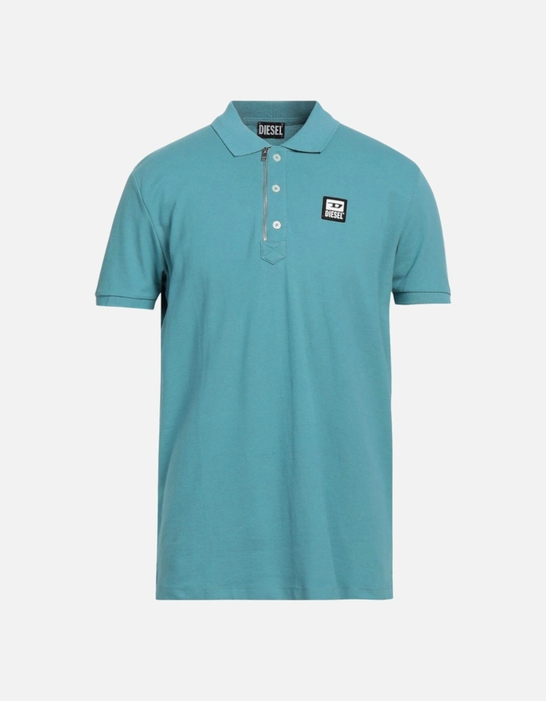 T-Harry Blue Zip Closure Polo Shirt