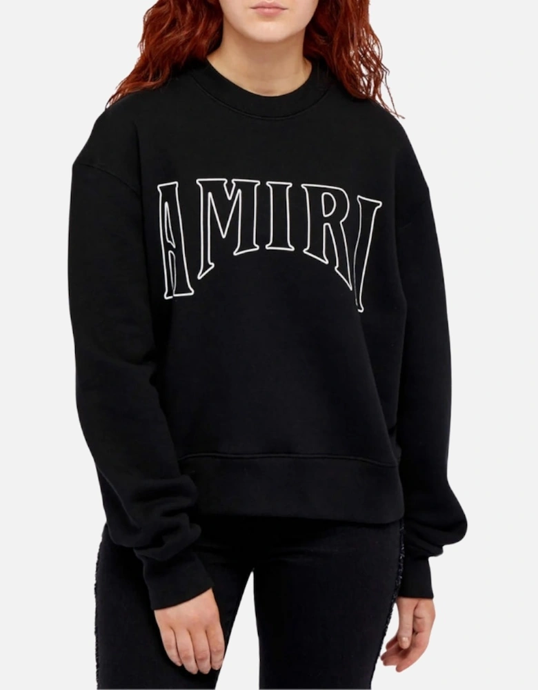 Sun Graphic On Back Black Sweatshirt