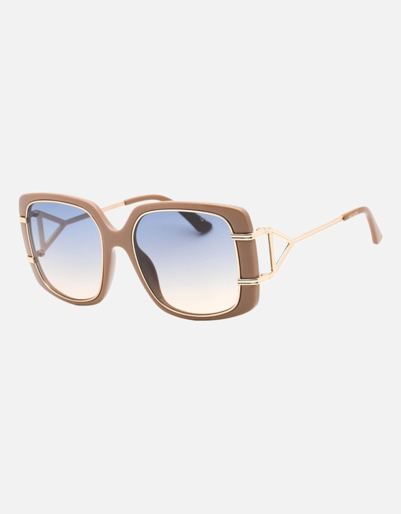 Gradient Blue Shiny Beige Sunglasses