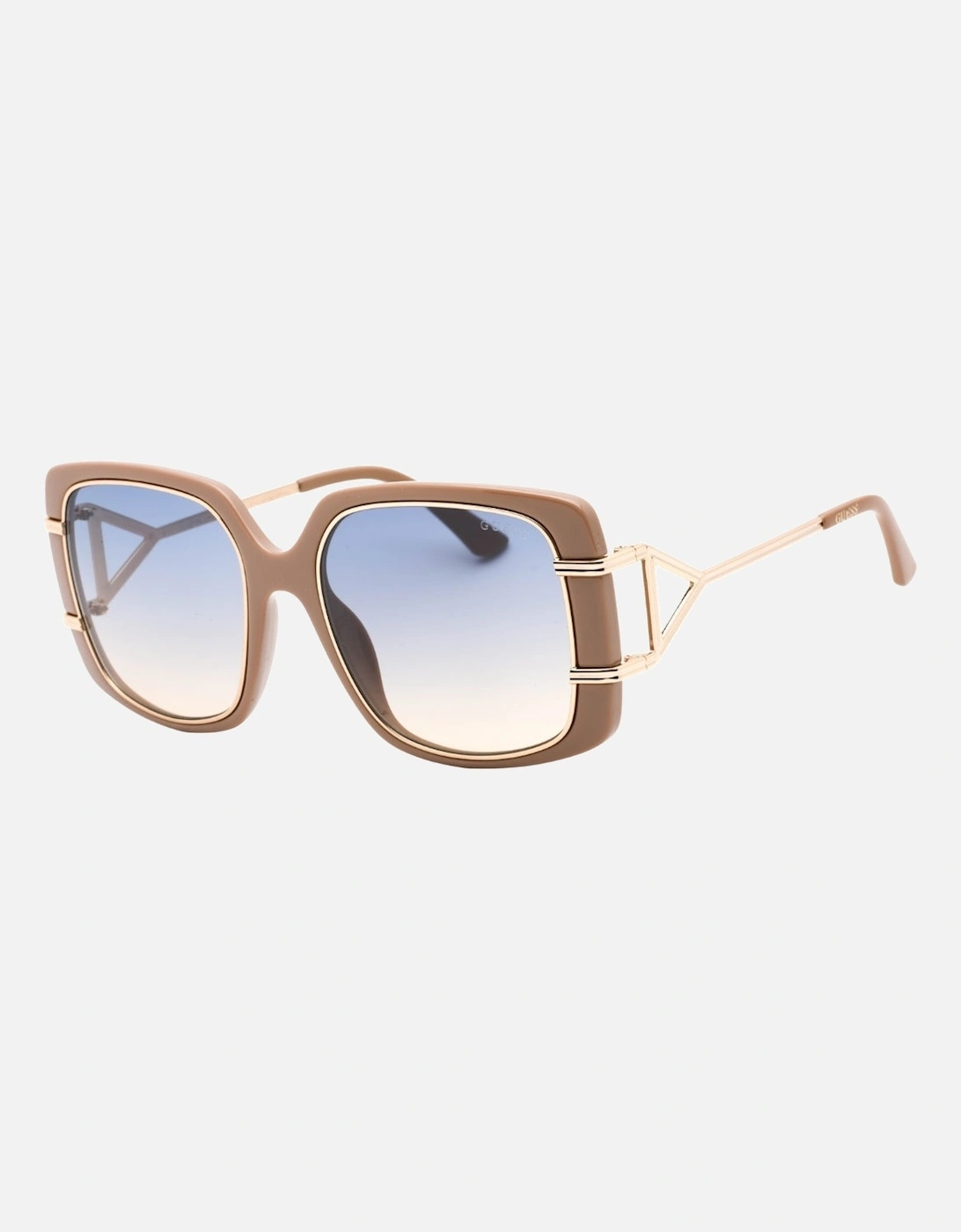 Gradient Blue Shiny Beige Sunglasses