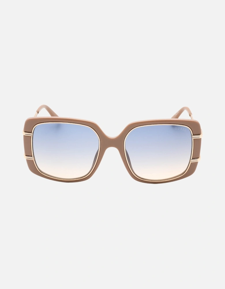 Gradient Blue Shiny Beige Sunglasses