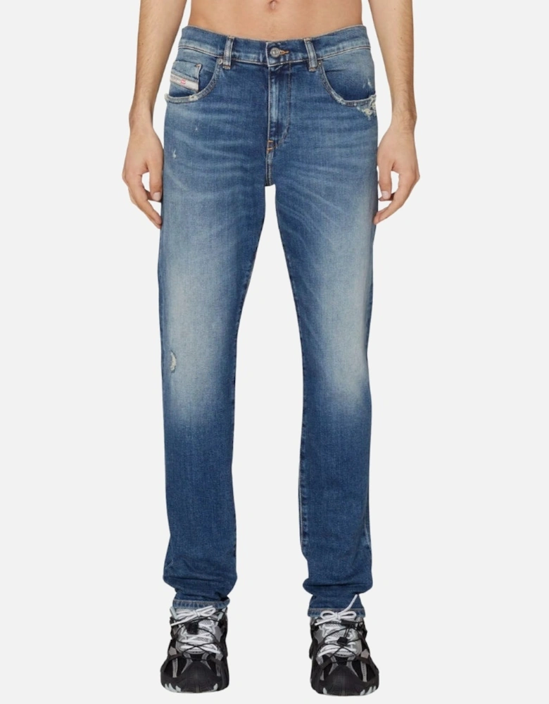 2019 D-Strukt Light Blue Ripped Wash Jeans