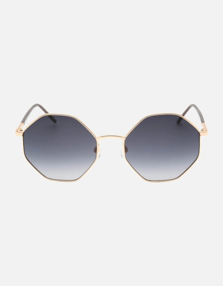 Love Dark Grey SF Hexagon Lens Rose Gold Sunglasses