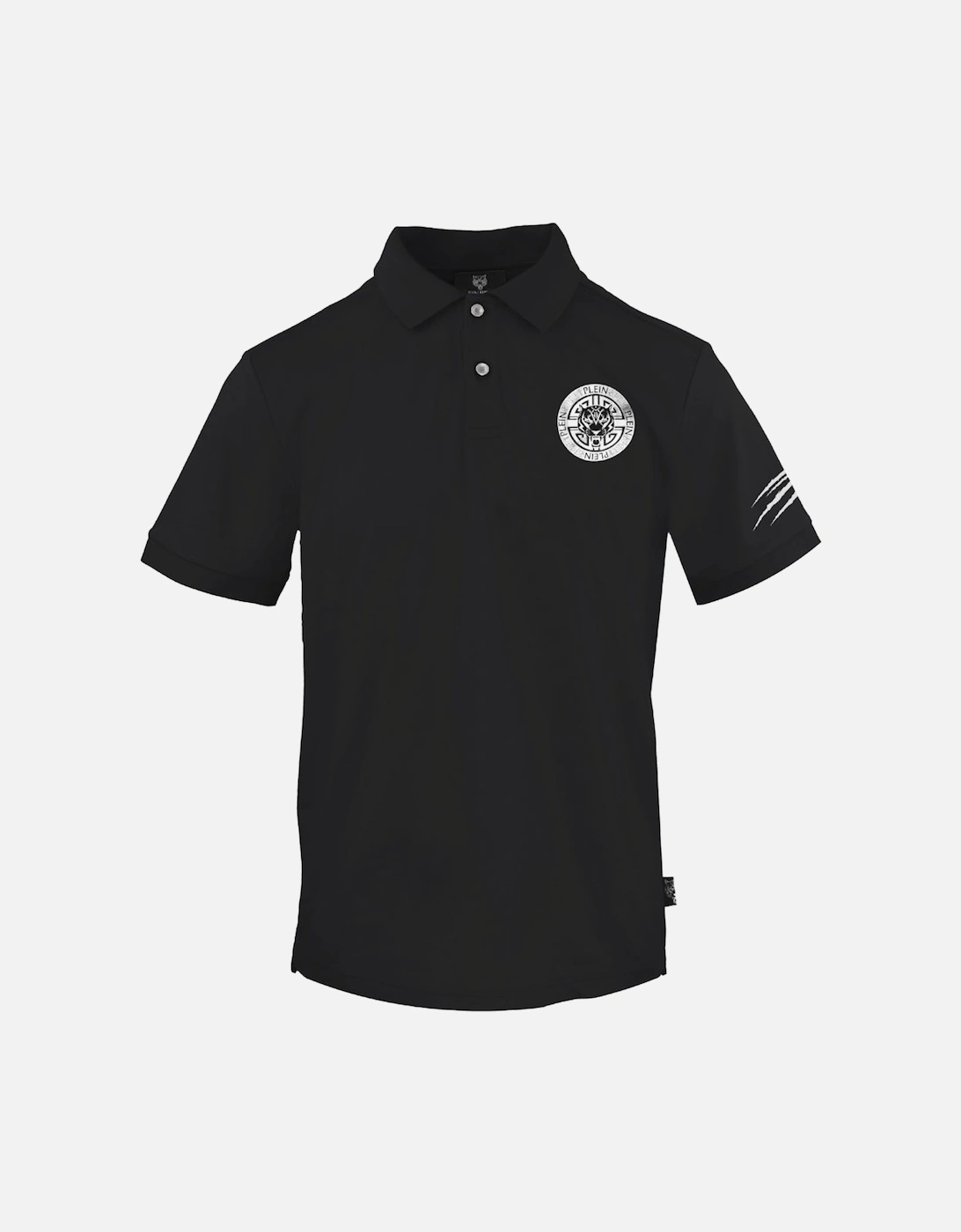 Plein Sport Circle Emblem Logo Black Polo Shirt, 3 of 2