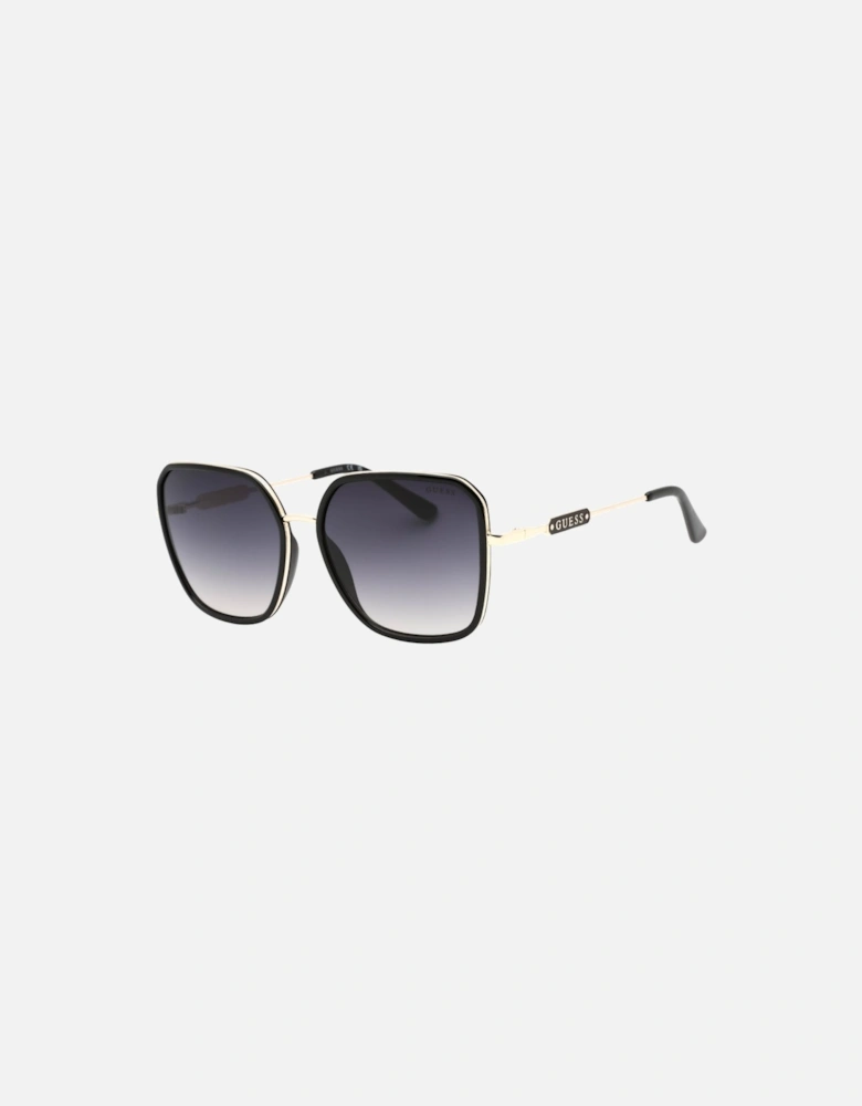 Gradient Smoke Lens Shiny Black Sunglasses