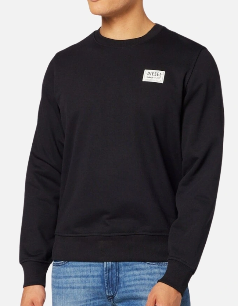 Small Patch Logo Black Sweatshirt