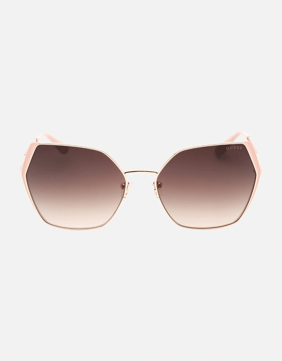 Gradient Brown Lens Shiny Rose Gold Sunglasses, 3 of 2