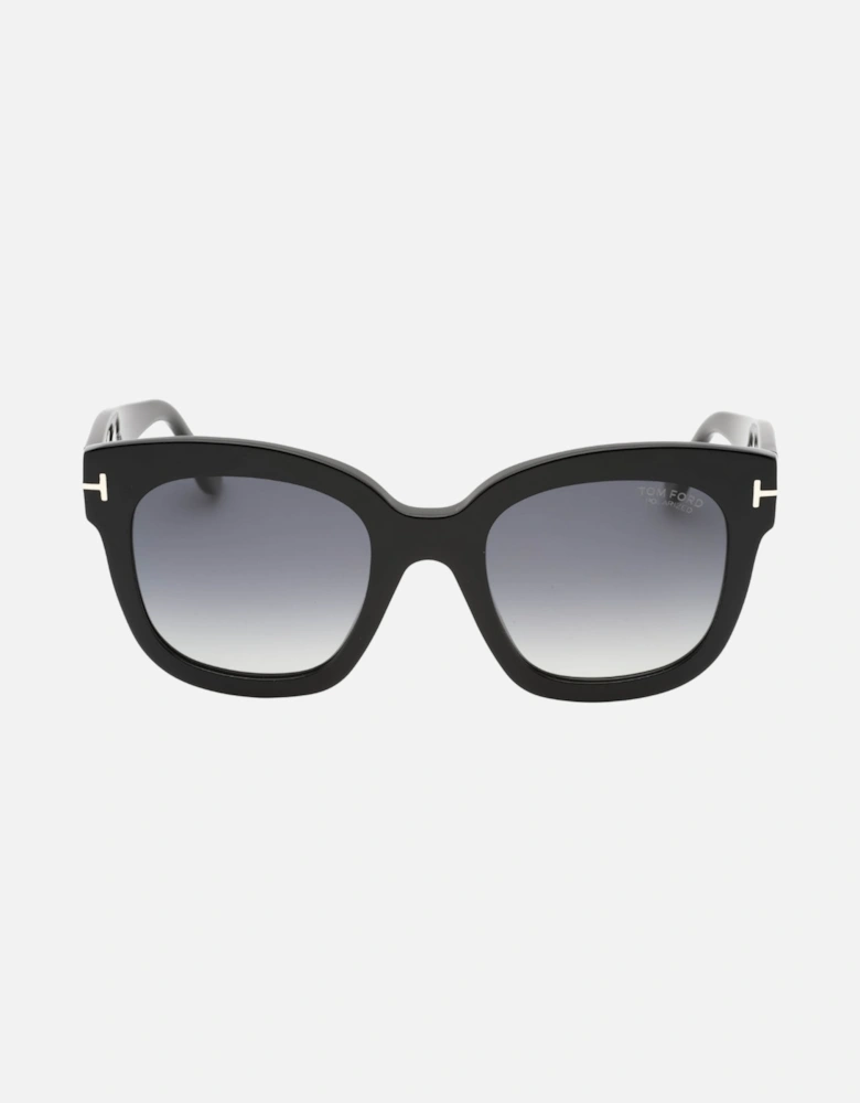 Smoke Polarized Lensed Shiny Black Sunglasses