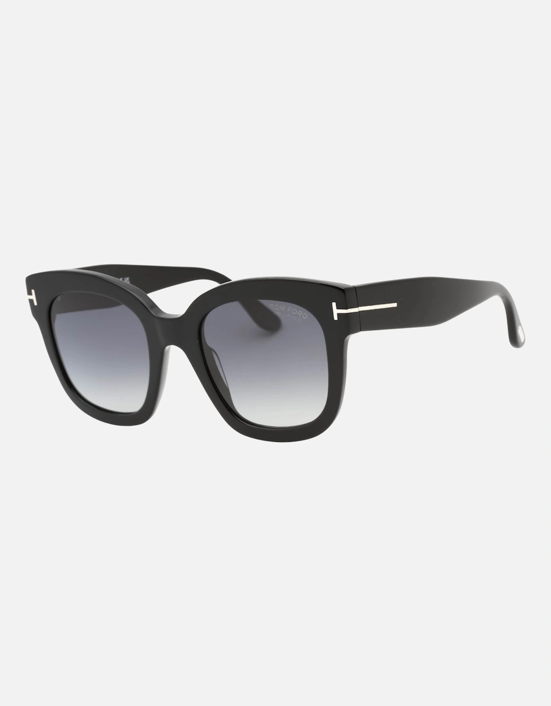 Smoke Polarized Lensed Shiny Black Sunglasses