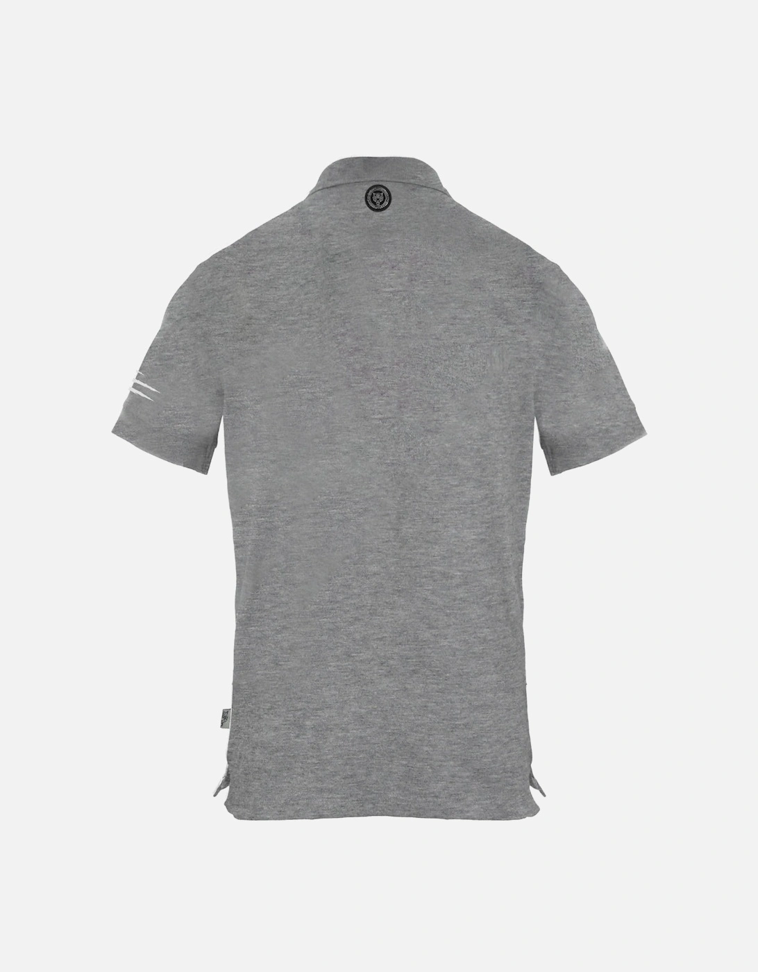 Plein Sport Circle Emblem Logo Grey Polo Shirt